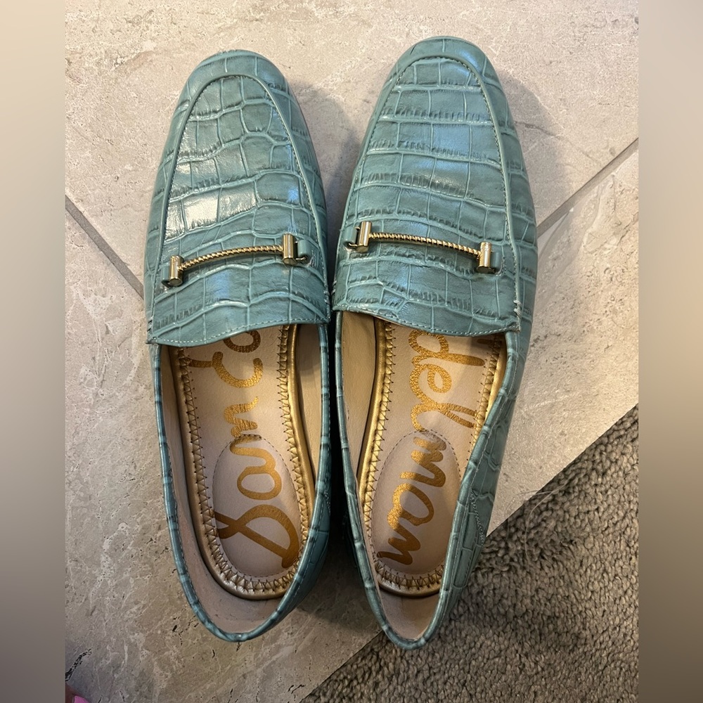 Sam Edelman Blue Croc Lorraine Loafer